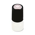 Universal Battery Universal One-Color Round Message Stamp Smiley Face Pre-Inked/Re-Inkable Red 10080